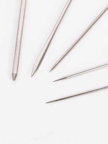 55pcs Stainless Steel Hand Sewing Needles Set - Big Eye Embroidery & Needlework Kit with Assorted Sizes, Uncharged, White Packaging in Kuwait