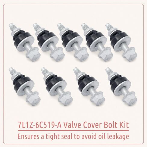 9Pcs 7L1Z-6C519-A Valve Cover Bolt Kit Replacement for Ford F150 F250 F350 Super Duty Expedition Explorer Mustang for Lincoln Navigator Mark LT, Replace 7L1Z6C519A Left Side Valve Cover in Kuwait