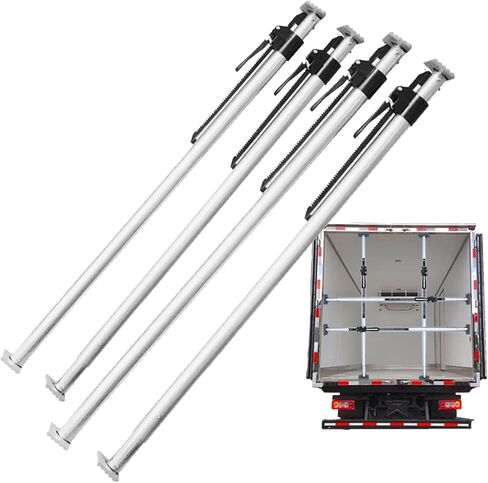 Cargo Support Pole with Self-Locking Spring - 4-Pack Truck Bed Divider & Cabinet Jack, Load Lock Stabilizer Bar for Vans, SUVs, Sedans & Trailers - Prevents Sliding (2-2.81m/78.7") in Kuwait