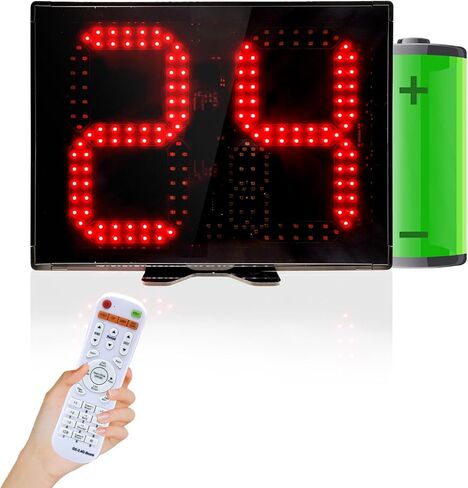 GAN XIN Basketball Shot Clock & LED Light,Remote Control,Support Battery Operated and Plug-in The Power 12/24/25/30/35/40/60 Seconds Countdown Timer in Saudi Arabia