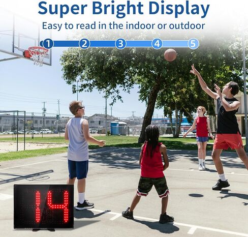 GAN XIN Basketball Shot Clock & LED Light,Remote Control,Support Battery Operated and Plug-in The Power 12/24/25/30/35/40/60 Seconds Countdown Timer in Saudi Arabia