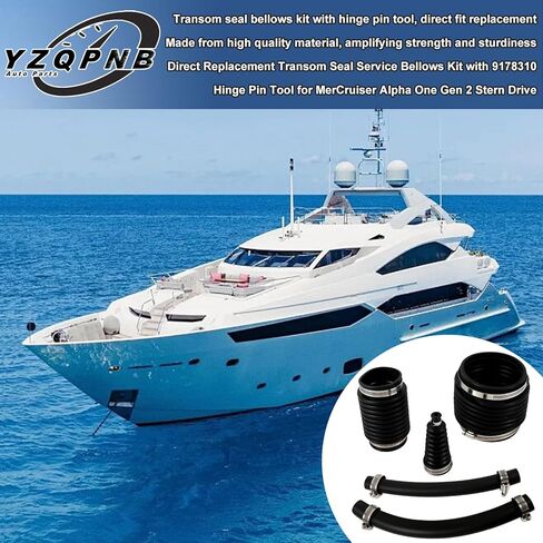 Transom Seal Repair Kit​ 803099T1 compatible with MerCruiser Alpha One Gen 2（1991 and up）Bellows Kit​ Stern Drive Maintenance Kit Replacement for Sierra 18-8206 in Kuwait