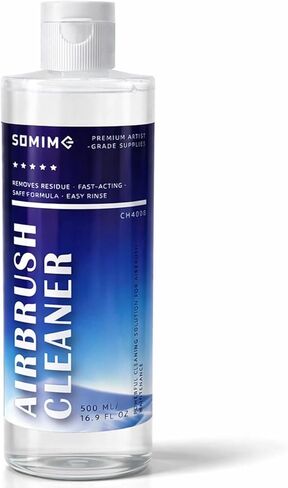 Somime Airbrush Cleaner, 8.45 fl oz(250ml) Airbrush Cleaning Solution for Water-Based Paints, Air Brush Cleaner for Clogged Airbrushes, Paint Brushes and Artist Tools in Kuwait