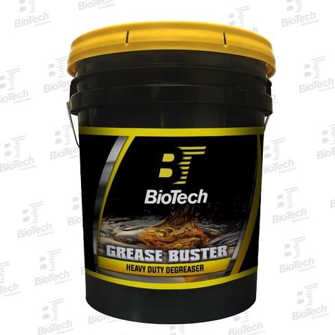 BioTech Grease Buster مزيل الشحوم شديد التحمل 5 جالون، غير قابل للاشتعال/غير سام، لا حاجة للشطف، الاستخدام الصناعي، قوة قوية in Kuwait