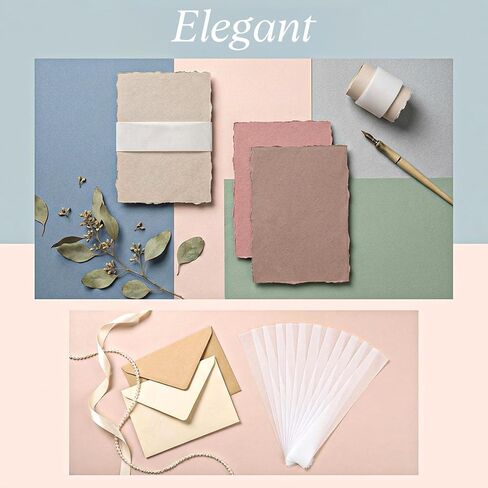 150 Pcs Vellum Jackets for 5x7 Invitations, Clear Invitation Belly Bands, Belly Bands for Wedding Invitations for Wedding Invitation Accessories, Envelopes, Decorative Card, Gift Wraps in Kuwait