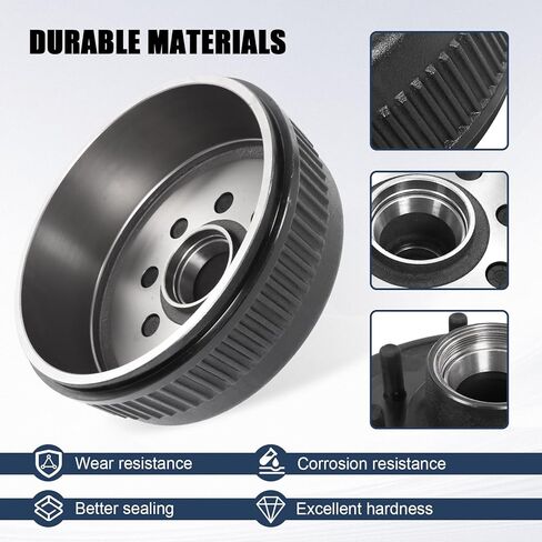 أسطوانة فرامل محور المقطورة 12-1/4 بوصة × 3-3/8 بديلة لـ Dexter & Lippert 8K /8000 Lbs المحور 5/8 بوصة مسمار- 008-285-08 25580 02475 in Kuwait