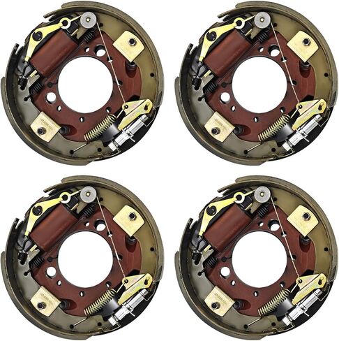 Hydraulic Trailer Brake Assembly 12-1/4" X 3-3/8" (12.25" X 3.375") Compatible with Dexter Trailer Axle (9K/10K) 9,000/10,000 Lbs, 2 RH+ 2 LH, 7-Bolt Replace#K23-410-00, K23-411-00 in Kuwait