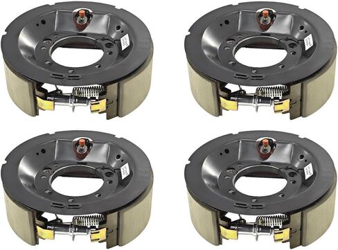 Hydraulic Trailer Brake Assembly 12-1/4" X 3-3/8" (12.25" X 3.375") Compatible with Dexter Trailer Axle (9K/10K) 9,000/10,000 Lbs, 2 RH+ 2 LH, 7-Bolt Replace#K23-410-00, K23-411-00 in Kuwait