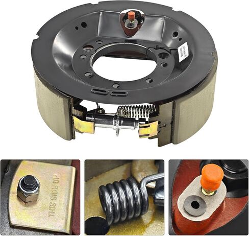 Hydraulic Trailer Brake Assembly 12-1/4" X 3-3/8" (12.25" X 3.375") Compatible with Dexter Trailer Axle (9K/10K) 9,000/10,000 Lbs, 2 RH+ 2 LH, 7-Bolt Replace#K23-410-00, K23-411-00 in Kuwait