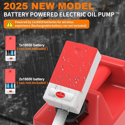 Fuel Transfer Pump with Auto Stop Sensor and 4 Tank Adapter, 3.2 Gallon per minute & 51'' Extra Long Hose, Portable Gas Can Pump for Oil, Diesel and Gasoline with Overfill Protection (Red) in Kuwait