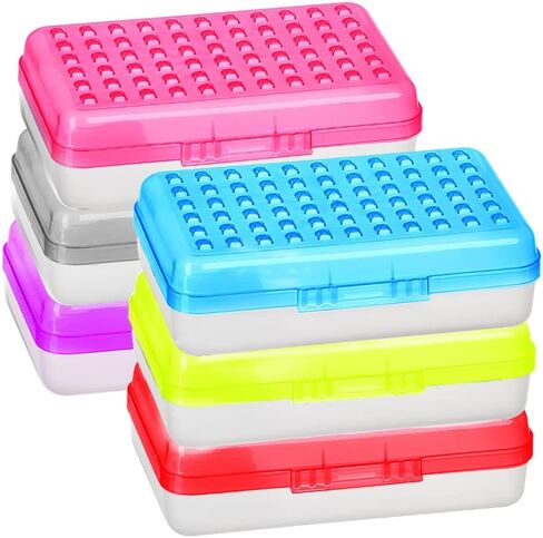 Plastic Pencil Box Large Capacity Pencil Boxes – 6 Pack Assorted colors, pencil box Plastic Pencil Case Office Supplies Storage Organizer Box - By Enday in Kuwait