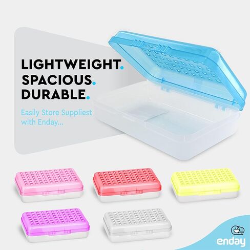 Plastic Pencil Box Large Capacity Pencil Boxes – 6 Pack Assorted colors, pencil box Plastic Pencil Case Office Supplies Storage Organizer Box - By Enday in Kuwait