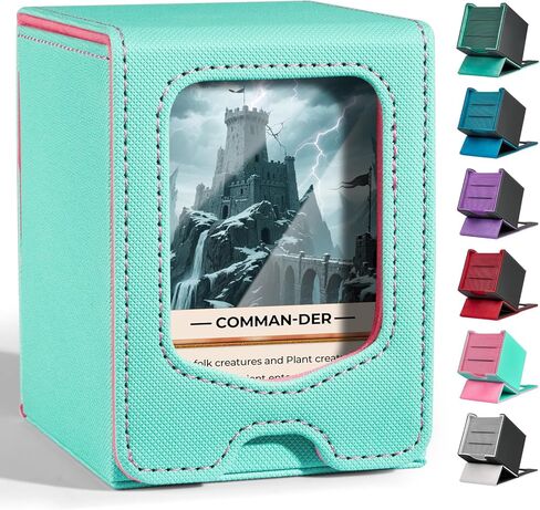 Fabmaker 4 Pack Deck Box Compatible with MTG Commander, (patent Pending) Magnetic Trading Card Storage Box with Commander, Fits 100 Double-Sleeved Cards, Card Box Compatible with Magic the Gathering in Saudi Arabia