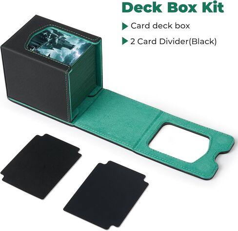 Fabmaker 4 Pack Deck Box Compatible with MTG Commander, (patent Pending) Magnetic Trading Card Storage Box with Commander, Fits 100 Double-Sleeved Cards, Card Box Compatible with Magic the Gathering in Saudi Arabia