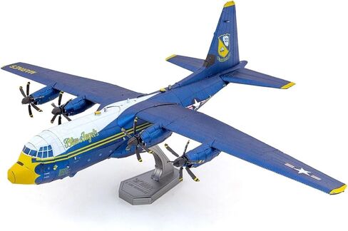 Metal Earth Premium Series Blue Angels C-130 Hercules Fat Albert 3D Metal Model Kit Fascinations in Kuwait
