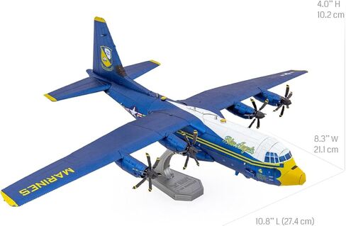 Metal Earth Premium Series Blue Angels C-130 Hercules Fat Albert 3D Metal Model Kit Fascinations in Kuwait
