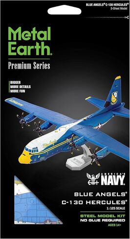 Metal Earth Premium Series Blue Angels C-130 Hercules Fat Albert 3D Metal Model Kit Fascinations in Kuwait