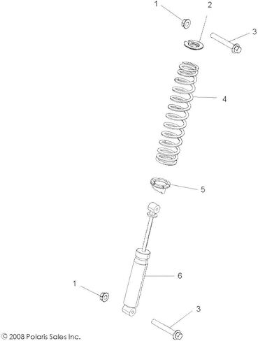 بولاريس 7044842-133 SPRING-FR طاقم الطين RGR WHT Ranger 1000 XP in Kuwait