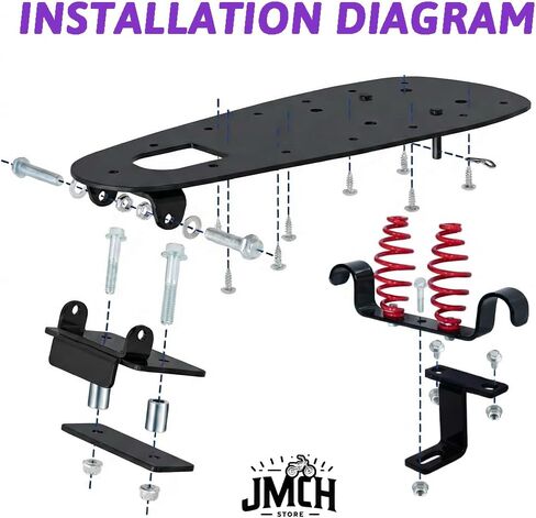 JMCHstore Mini Bike Seat Spring Suspension Modified Kit for Hover heart MB001 Hoverheart Mini Bike in Kuwait
