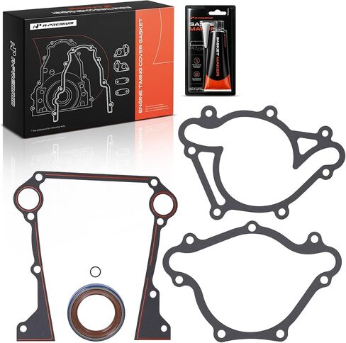 A-Premium Engine Timing Cover Gasket Set Compatible with Jeep Grand Cherokee 1997-1998 & Dodge Ram 1500/Dakota 1997-2003, Durango 1998-2003, B1500/B2500/B3500 1997-1998, Ram 1500 2500 3500 Van in Kuwait