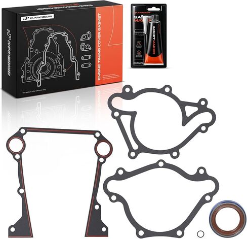 A-Premium Engine Timing Cover Gasket Set Compatible with Jeep Grand Cherokee 1997-1998 & Dodge Ram 1500/Dakota 1997-2003, Durango 1998-2003, B1500/B2500/B3500 1997-1998, Ram 1500 2500 3500 Van in Kuwait