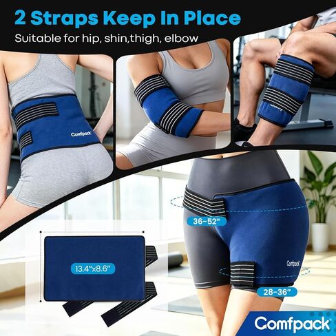 Large Ice Pack Wrap Around Entire Knee After Surgery, Reusable Gel Ice Pack for Knee Injuries, Pain Relief, Swelling, Knee Surgery, ACL, Arthritis, Meniscus Tear in Saudi Arabia