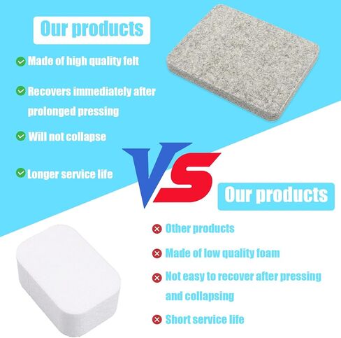 Nicunom 2 Pack Needle Felting Pad, Natural Wool Needle Felting Mat 8x10x1 inch Needle Felt Pads Felting Block for DIY Craft Felting Wool Projects, Thick and Firm in Kuwait