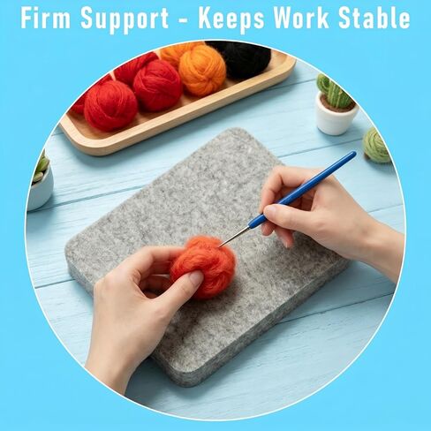 Nicunom 2 Pack Needle Felting Pad, Natural Wool Needle Felting Mat 8x10x1 inch Needle Felt Pads Felting Block for DIY Craft Felting Wool Projects, Thick and Firm in Kuwait