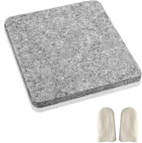 Needle Felting Pad Mat 6×6 in Grey Sponge Pad with 1pair Finger Sleeves for Any Wool Feltings Supplies in Kuwait