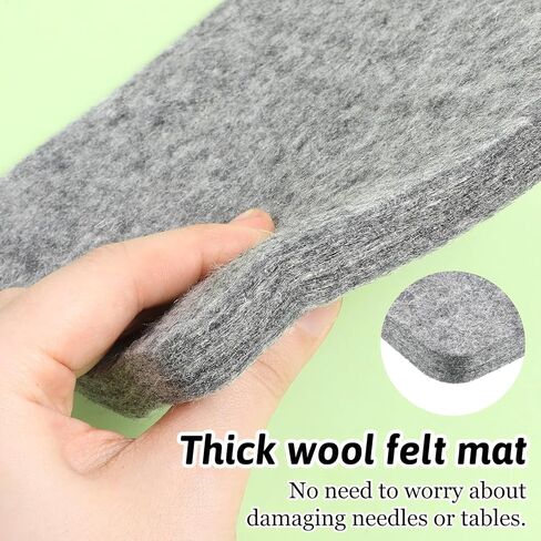 Needle Felting Pad Mat 6×6 in Grey Sponge Pad with 1pair Finger Sleeves for Any Wool Feltings Supplies in Kuwait