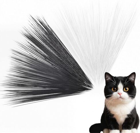 600PCS Simulated Animal Whiskers for Crafts, White & Black 3 Inches Craft Animal Whiskers Simulated Cat Whiskeres Animals Needle Felting Whisker, Plastic Whisker Supplies for Stuffed Muppet in Kuwait