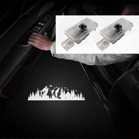 Car Door Logo Lights Puddle Lights Compatible with Forester Outback Ascent Legacy LED Projector Door Shadow Light Accessories (P2) in Kuwait