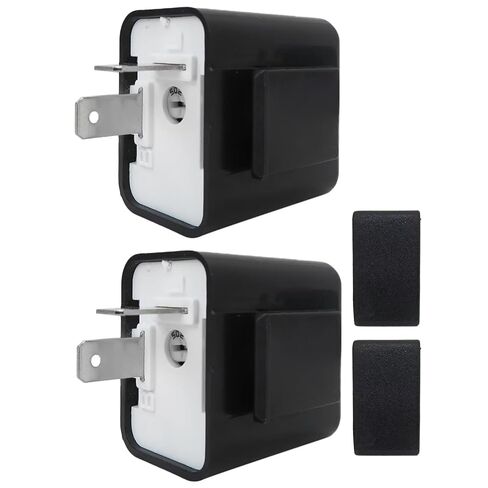 2025 Upgrade 2pcs 12V Adjustable 2 Pin Direct Replacement Compatible LED Electronic Flasher Relay fix CAR and Motorcycle Turn Signal Flash Relay in Kuwait
