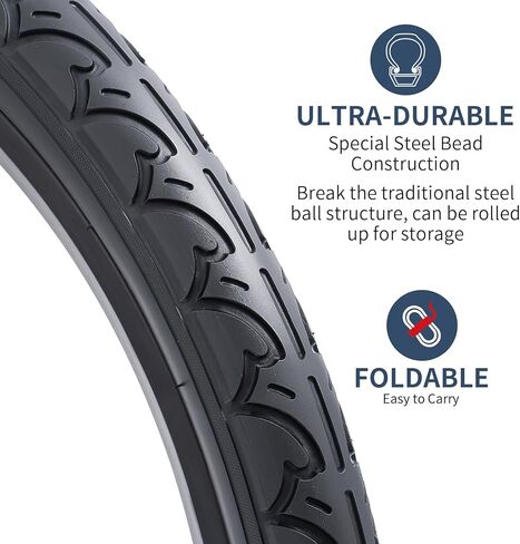 YUNSCM 2-PCS 20" Bike Tires 20x1.75/47-406 and 20" Bike Tubes Schrader Valve with 2 Rim Strips Compatible wit 20x1.75 20x1.90 20x1.95 Bike Bicycle Tires and Tubes (A-1036) in Saudi Arabia