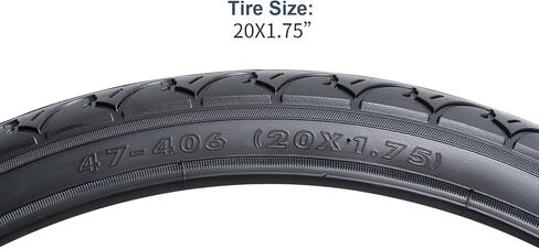 YUNSCM 2-PCS 20" Bike Tires 20x1.75/47-406 and 20" Bike Tubes Schrader Valve with 2 Rim Strips Compatible wit 20x1.75 20x1.90 20x1.95 Bike Bicycle Tires and Tubes (A-1036) in Saudi Arabia