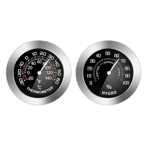 Car Thermometer/Hygrometer Type Metal Analog Mechanical Humidity Meter-Gauge Monitor Temperature Detector Car Temperature/Humidity Detector Meter Tester-Gauge Detection in Saudi Arabia