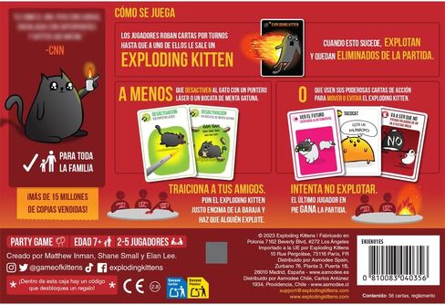 Throw Throw Burrito de Exploding Kittens: juego de cartas para todas las edades, divertido y familiar al estilo dodgeball. in Saudi Arabia