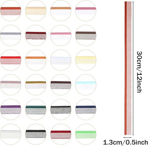 48 Pcs Book Binding Endbands 12 Inch 24 Colors Cotton Book Headband Materials Kit Books Binding Headbands for Decor, Bookbinding in Kuwait