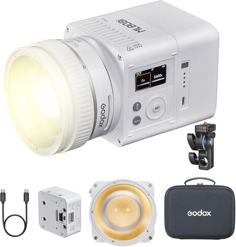GODOX ML80BI LED Video Light with Battery,BI-Color 2800K-6500K,Portable Handheld Mini Led Photo Monolight,CRI 96+ TLCI 97+,29600Lux@1m,Support NFC&APP, for Photographers,Filmmakers,Studios in Saudi Arabia