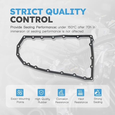 Transmission Oil Pan Gasket Compatible with Infiniti QX50 QX55 QX60 Replacement for Nissan Altima Juke Maxima Murano Nv200 Pathfinder Quest Rogue Rogue Sport Sentra Replace # TOS18788 in Kuwait