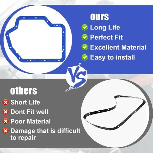 93103 Transmission Oil Pan Gasket for GM Turbo 400 — Compatible with Moroso 93103 — 3/16" High-Durometer Vulcanized Rubber with Internal Steel Shim in Kuwait