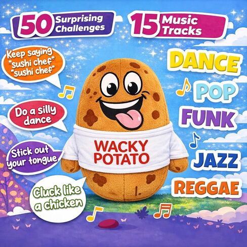 Wacky Potato - Interactive Musical Talking Passing Potato Game | 50 Silly Challenges & 15 Songs | Funny Family Party Activity for Boys & Girls | Indoor Outdoor Gift for Kids in Kuwait
