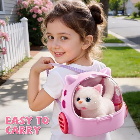 Vanvimen 17PCS Cat Toys for Kids Girls Boys,Interactive Robot Cat with Walking,Realistic Cat Toy for Toddlers 3-5 6-8,Idea Birthday Gifts for Girl Ages 3 4 5 6 7 8 Years Old in Kuwait