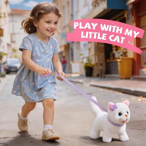 Vanvimen 17PCS Cat Toys for Kids Girls Boys,Interactive Robot Cat with Walking,Realistic Cat Toy for Toddlers 3-5 6-8,Idea Birthday Gifts for Girl Ages 3 4 5 6 7 8 Years Old in Kuwait