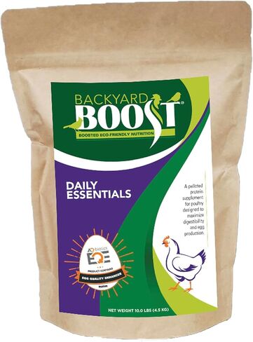 Backyard Boost Daily Essentials علف الدجاج | أغذية عالية البروتين للدجاج البياض | حقيبة 2.5 جنيه in Kuwait