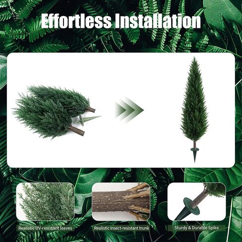 2 Pack 5ft(60") Artificial Cedar Topiary Trees Artificial Shrubs Cypress Tree Outdoor Artificial Shrubs Fake Plants UV Rated Potted Plants for Front Porch Décor ，Outdoor, Indoor, Front Door, Office in Saudi Arabia
