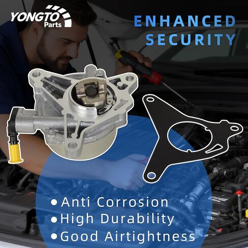 Upgraded Brake Vacuum Pump 68328357AA Compatible with Alfa Romeo Mito Giulietta, Fiat 500 500L 500X, Dodge Dart, Jeep Renegade L4 1.4L Replace OE 55221559 68120415AA 4892641AC in Kuwait