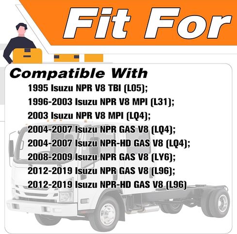 مضخة تفريغ شديدة التحمل مع بكرة متوافقة مع Isuzu NPR-HD/NPR 1995-2020، بكرة عالية القوة وتصميم مقاوم للتآكل، 3.0L-6.0L V8/L4 Fit، تحل محل OE 904-862 97241035 8972410351 in Kuwait