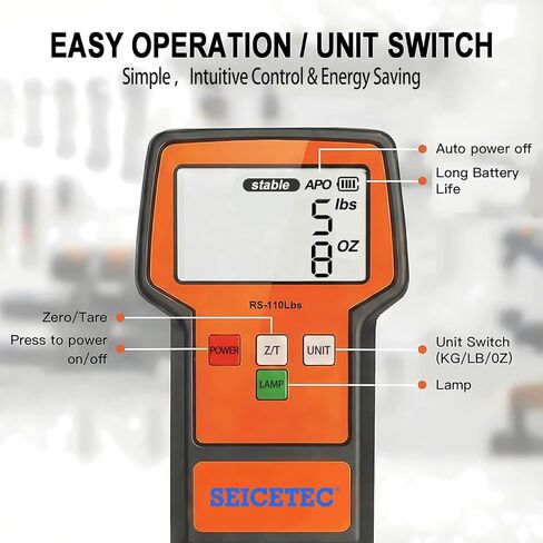 مقياس التبريد HVAC 110 رطل، مقياس فريون لشاشة LCD كبيرة جدًا، مقياس وزن شحن المبرد بدقة ±0.05% لجميع المبردات، حقيبة محمولة، متضمنة البطارية in Kuwait