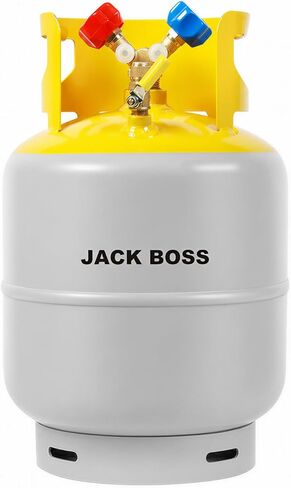 Jack Boss 30 LB Refrigerant Recovery Tank - AC Freon Recovery Cylinder Tank, Refrigerant Recovery Coolant Tank, Universal Machine HVAC Recovery Tanks for Recycling, Compatible with R12 R22 R134A R410A in Kuwait